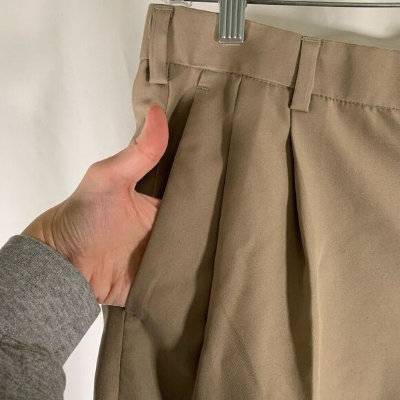 Ping Golf Shorts Men's 36 Khaki Brown Pleated Polyester Pockets 9" Inseam - Picture 2 of 7